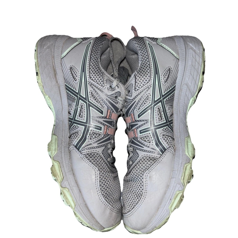 Asics Gray and Pink Athletic Shoes